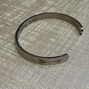 Silver Cuff Bracelet with Arrow Design